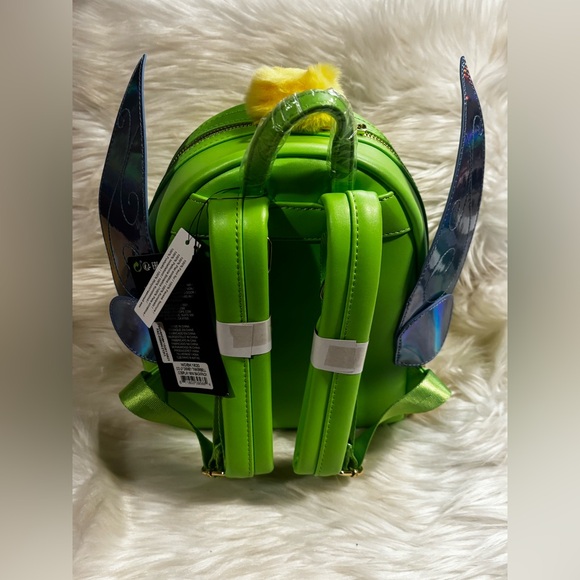 Loungefly Disney Tinkerbell Iridescent Holo Holographic Wings Pom Pom Backpack main image 9